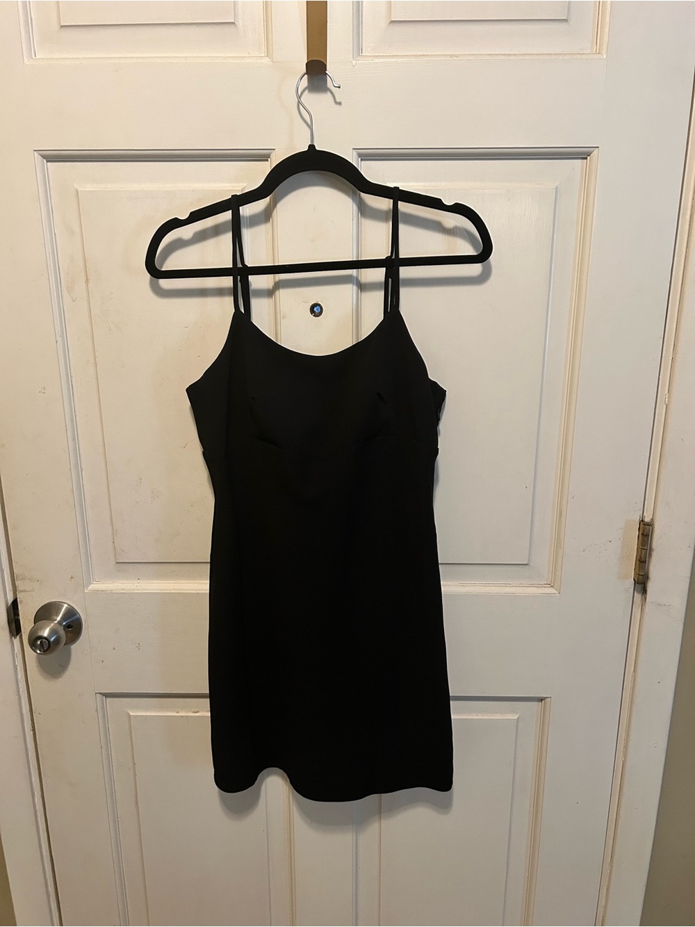 a new day Black Spaghetti-Strap Slip Camisole Dress
